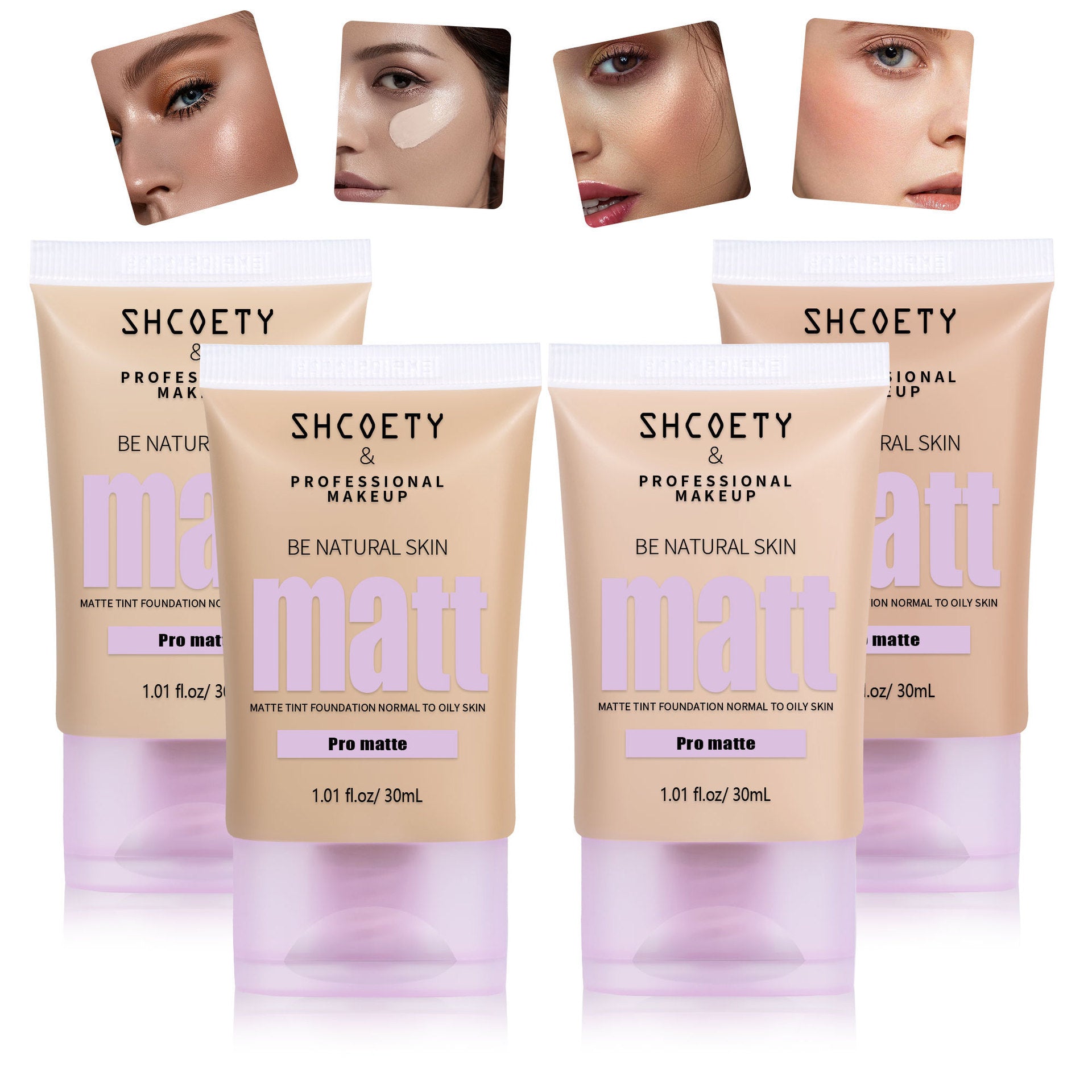 4-Color Longwear Foundation & Concealer BB Cream | Natural Brightening Skin Tone