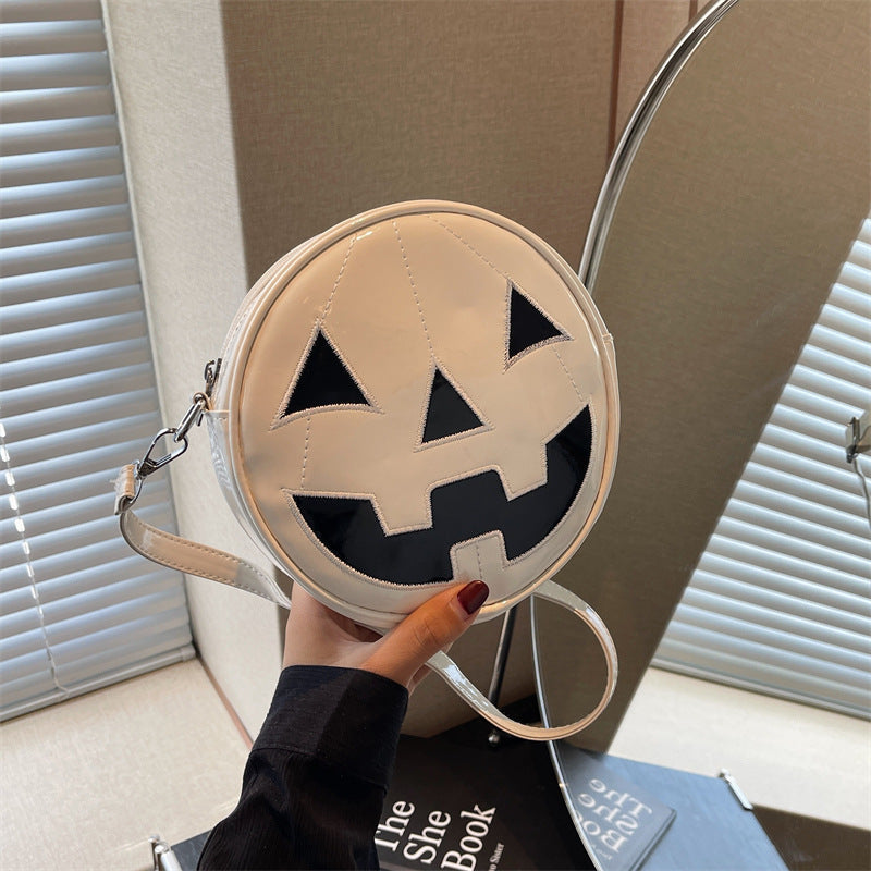 Halloween Pumpkin Crossbody Bag | Cute Round Shoulder Messenger Bag for Women & Girls