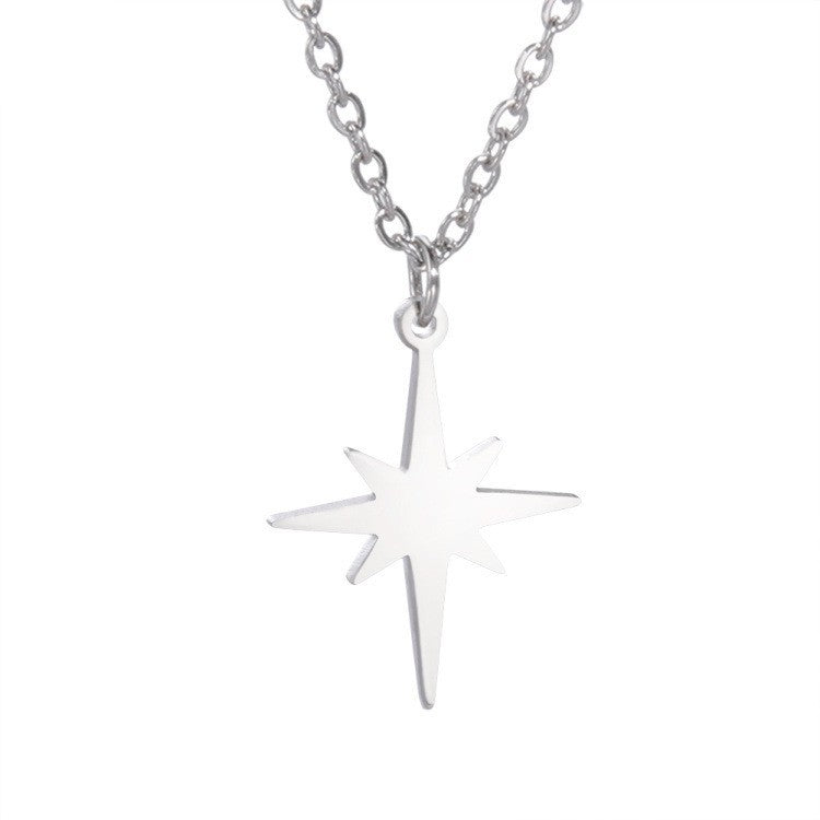 Six-Pointed Star Rice Necklace Elegant & Durable Everyday Jewelry