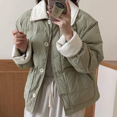 Women’s Winter Short Loose Cotton Coat | Cozy Casual Outerwear