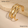 Stainless Steel Simple Opening Bracelet – Minimalist Adjustable Bangle for Women