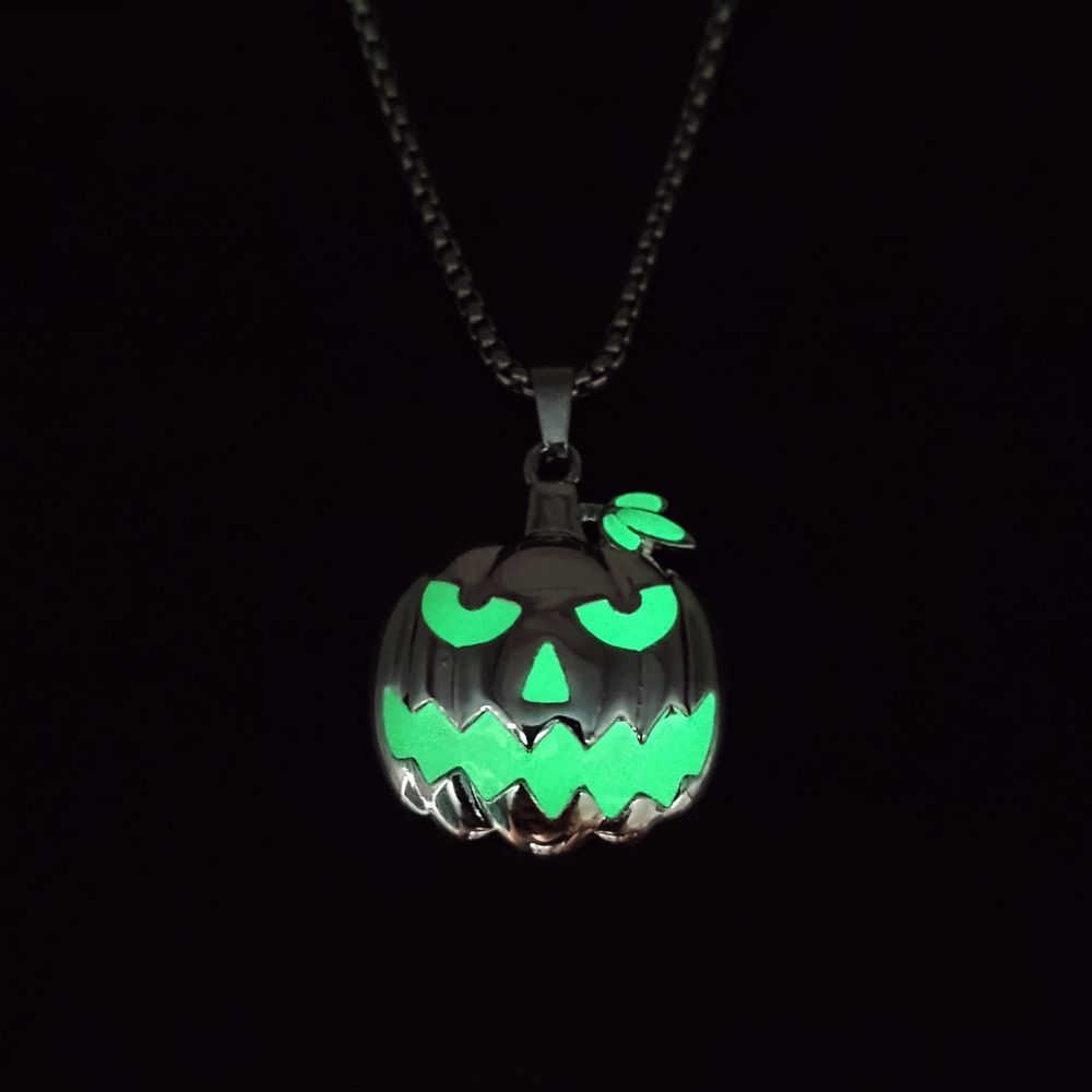 Halloween Luminous Pumpkin Necklace | Glowing Ghost Pendant Fashion Jewelry Gift