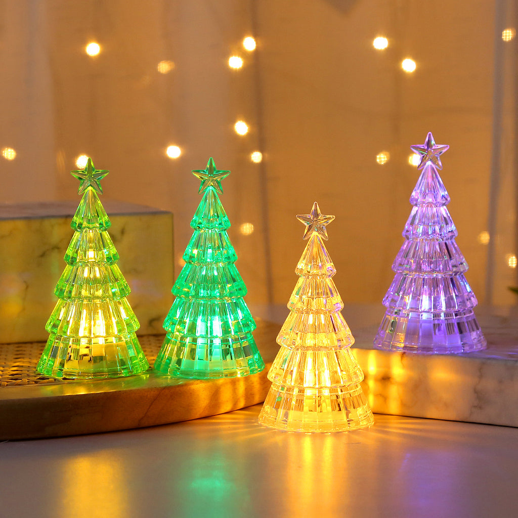 ]Light-Emitting Crystal Christmas Tree Night Lamp | Holiday Décor