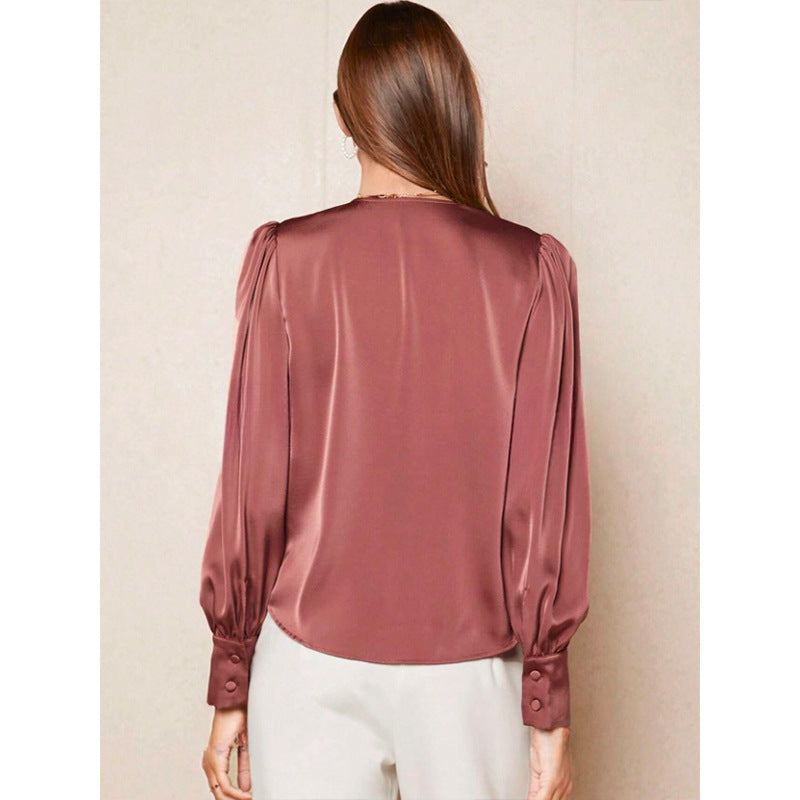 Women’s Satin Shirt | Elegant Fashion Charm Top