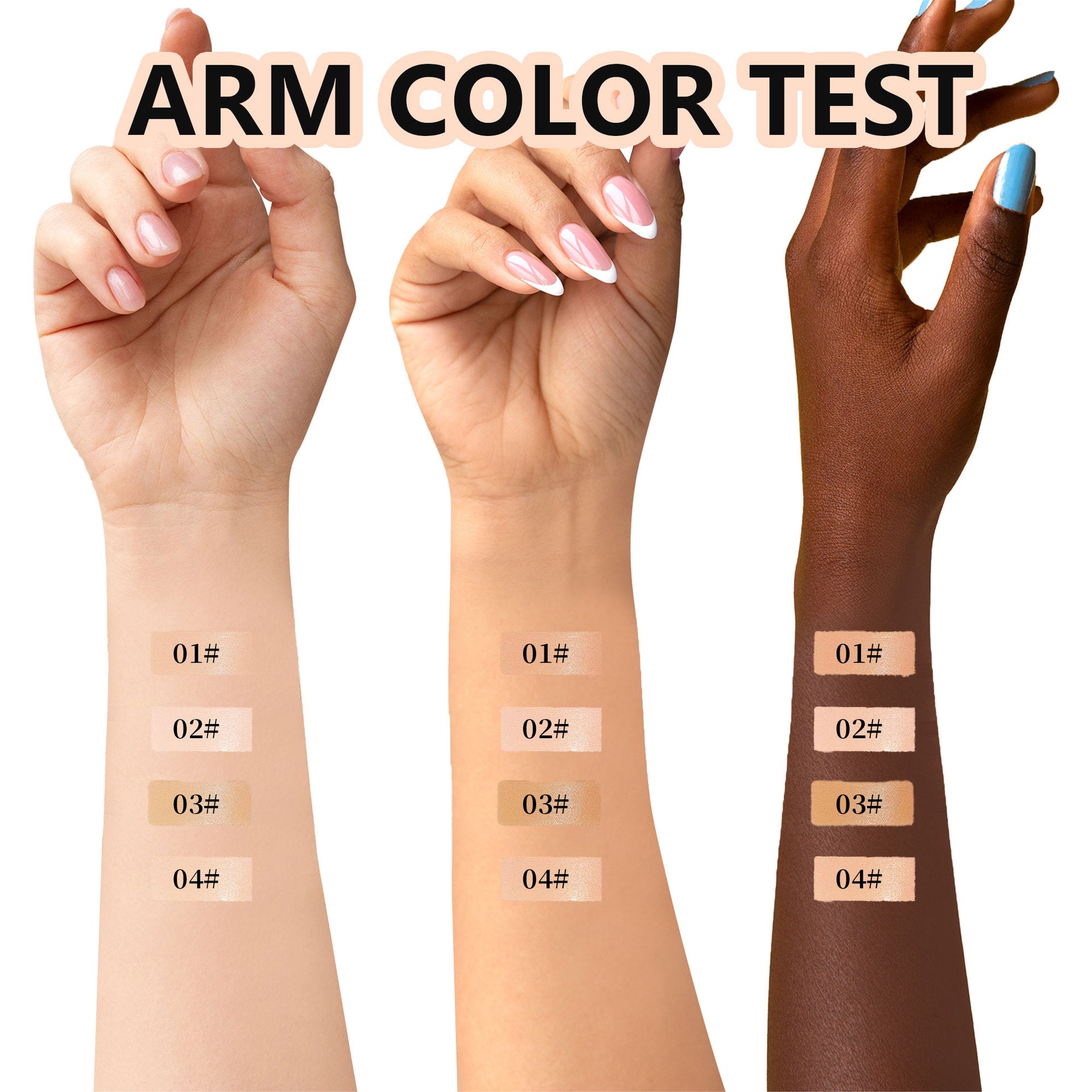 4-Color Longwear Foundation & Concealer BB Cream | Natural Brightening Skin Tone