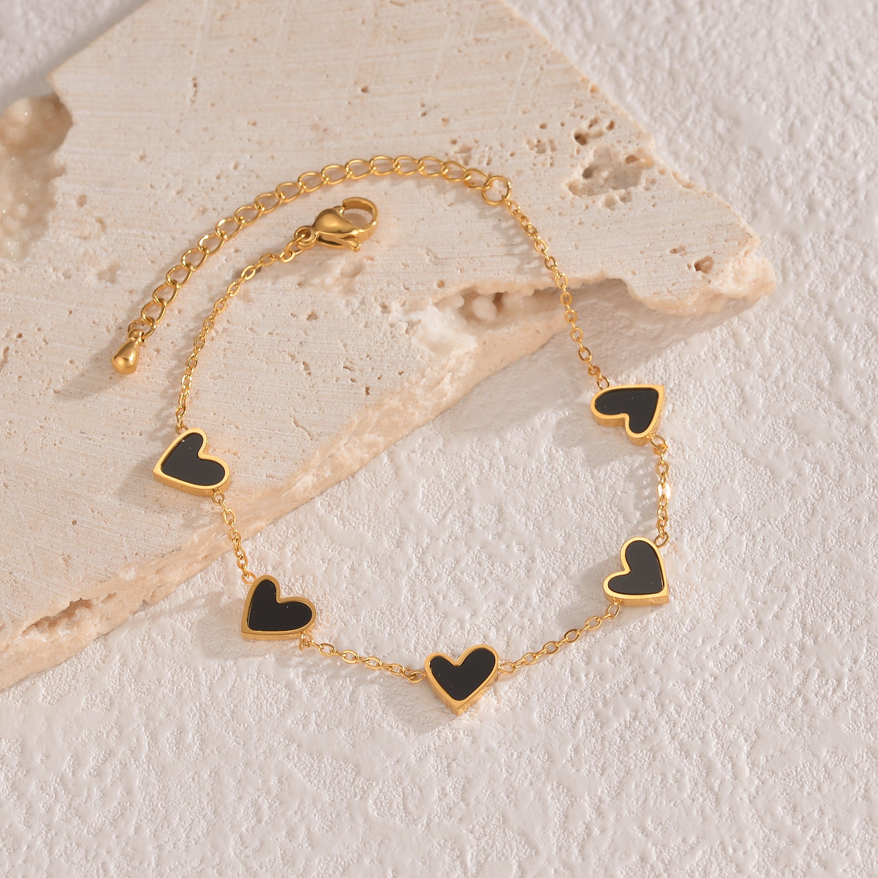 Ins Love Bracelet | Stainless Steel Dripping Heart Bracelet