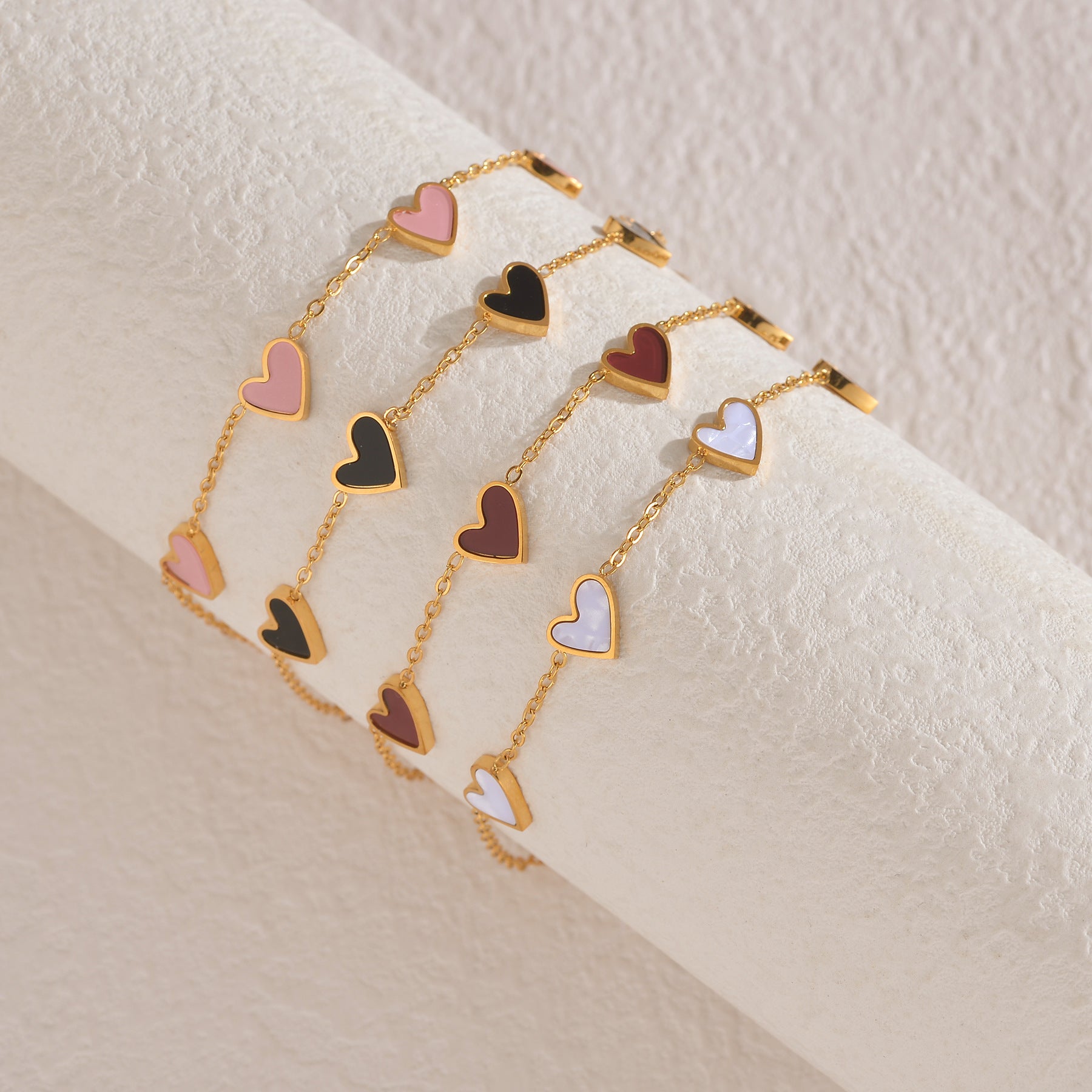 Ins Love Bracelet | Stainless Steel Dripping Heart Bracelet