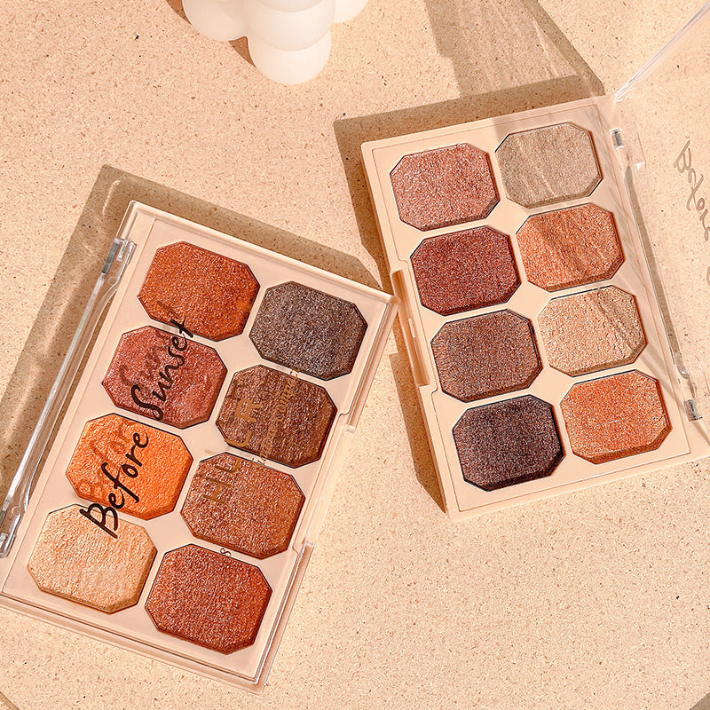 Earth Tone Eyeshadow Palette – Pearl Milk Tea Color Makeup Set