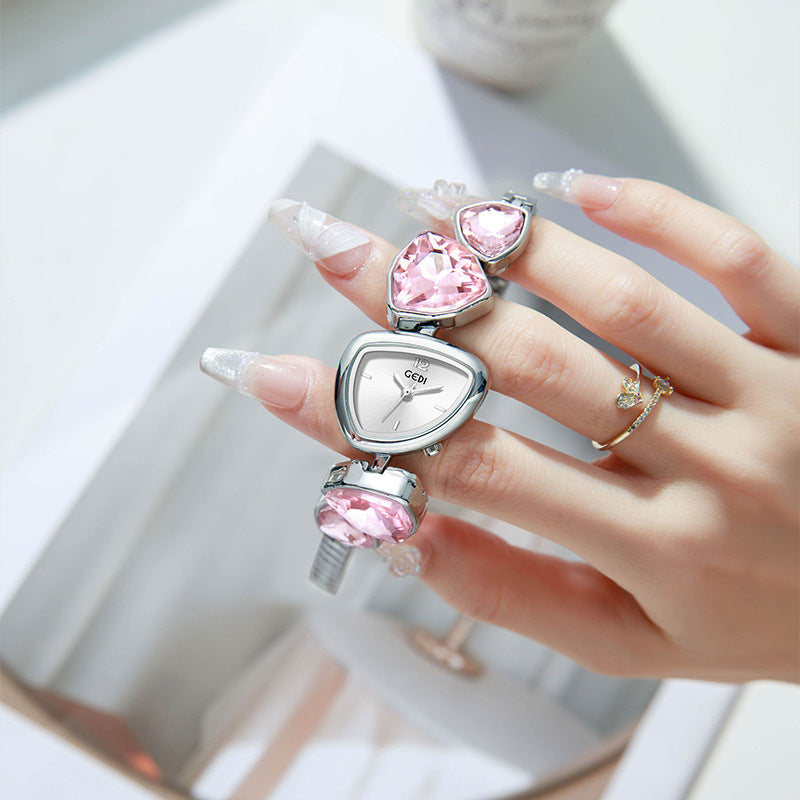 Women's Light Luxury Crystal Diamond Bracelet Watch